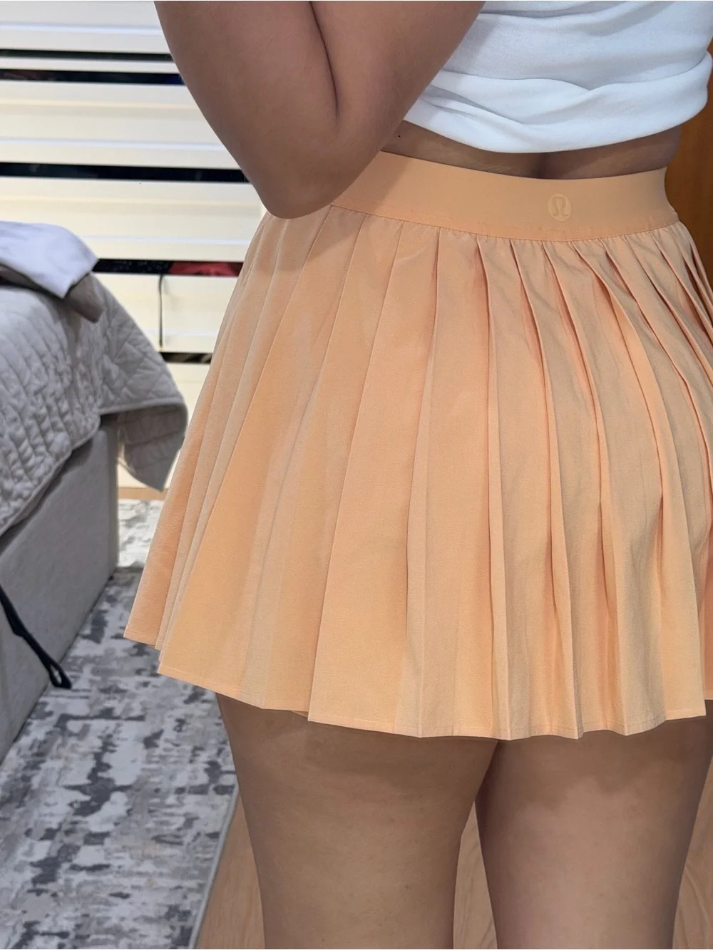 lululemon athletica Peach Pleated Skater Skirt